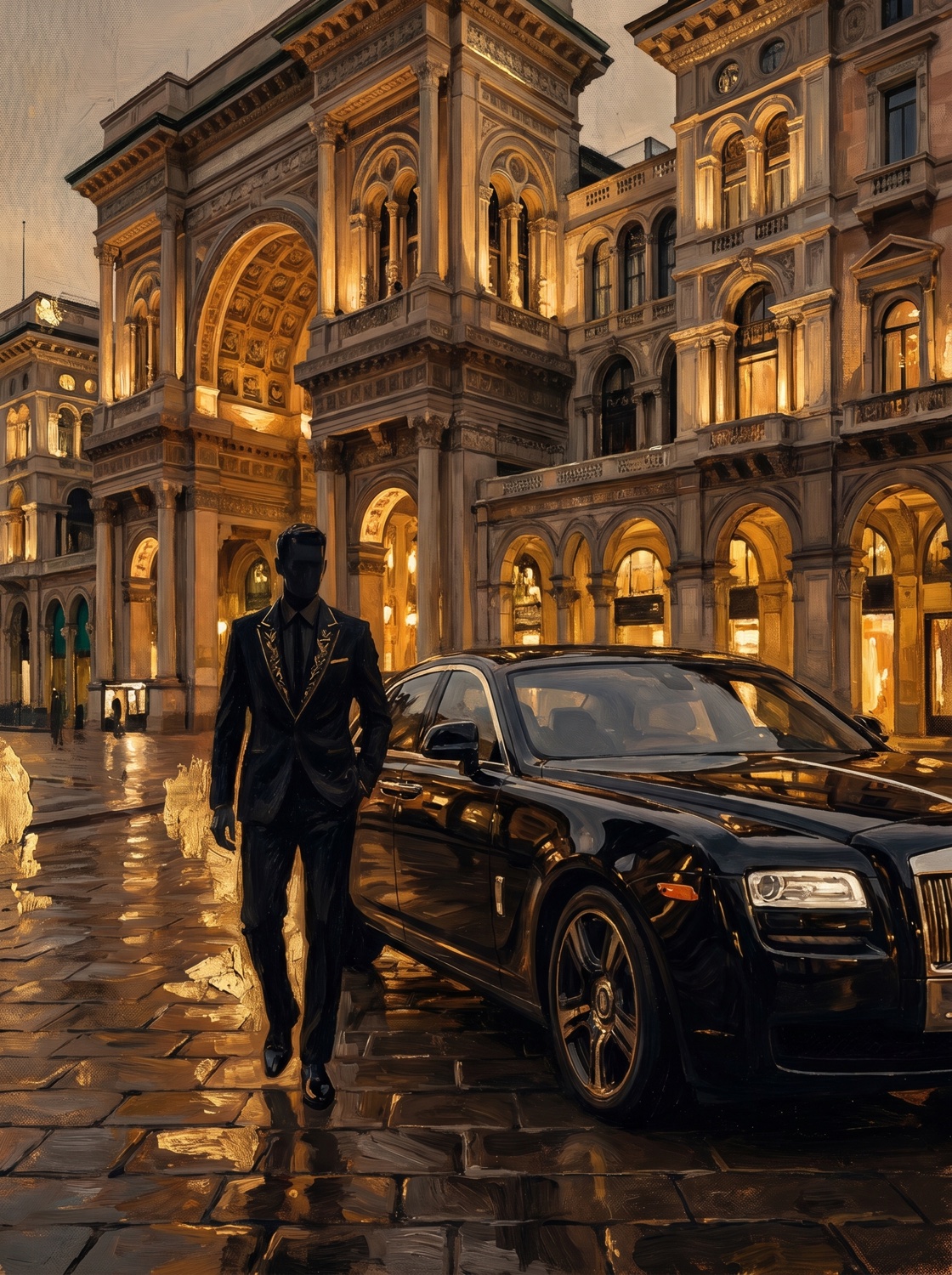 Milan luxury at dusk